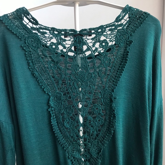 Forever 21 Dark Green Long Sleeve Crop Top - Picture 7 of 10